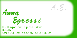 anna egressi business card